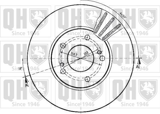 Quinton Hazell BDC3813 - Гальмівний диск autocars.com.ua