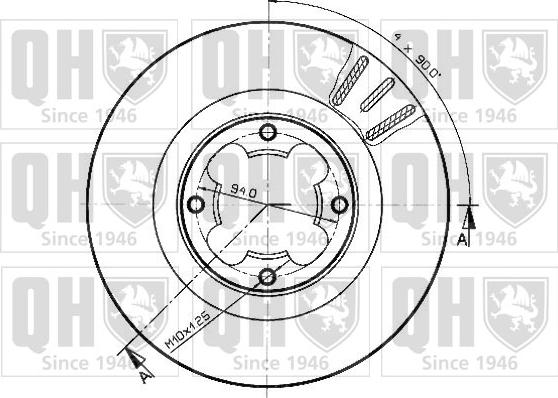 Quinton Hazell BDC3814 - Гальмівний диск autocars.com.ua