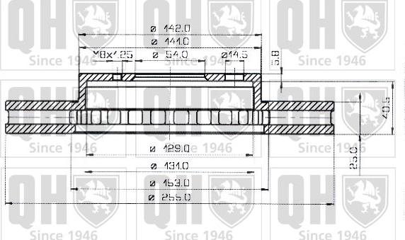 Quinton Hazell BDC3817 - Тормозной диск avtokuzovplus.com.ua