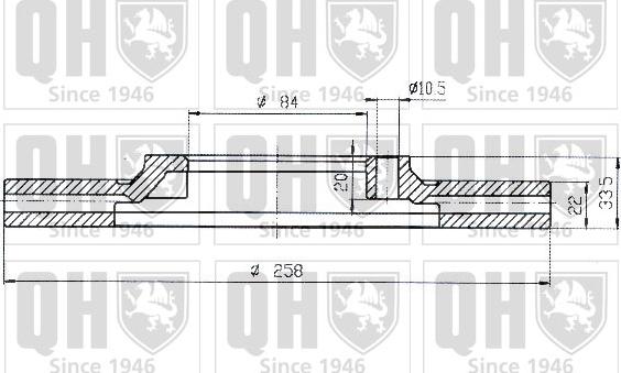 Quinton Hazell BDC3823 - Тормозной диск avtokuzovplus.com.ua