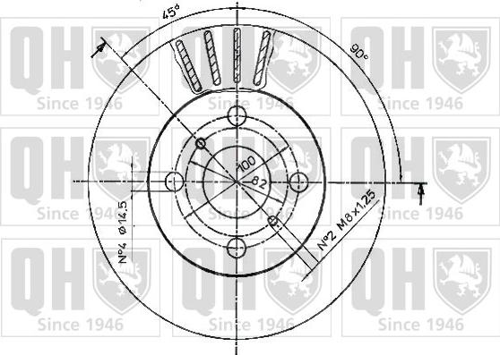 Quinton Hazell BDC3835 - Гальмівний диск autocars.com.ua