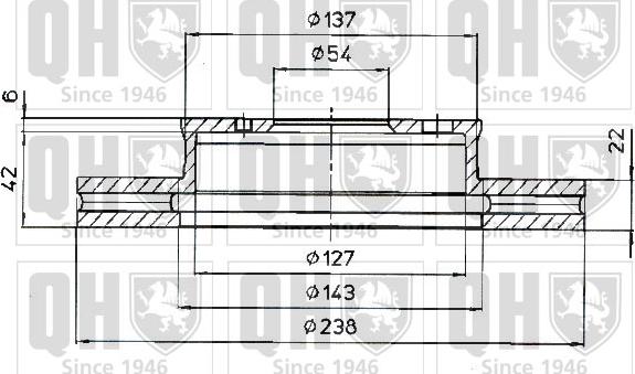 Quinton Hazell BDC3835 - Гальмівний диск autocars.com.ua