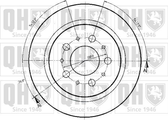 Quinton Hazell BDC3836 - Тормозной диск avtokuzovplus.com.ua