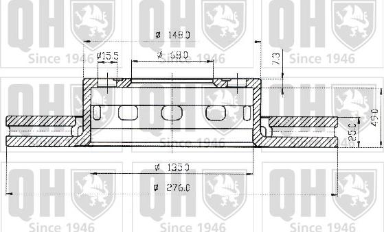 Quinton Hazell BDC3908 - Тормозной диск avtokuzovplus.com.ua