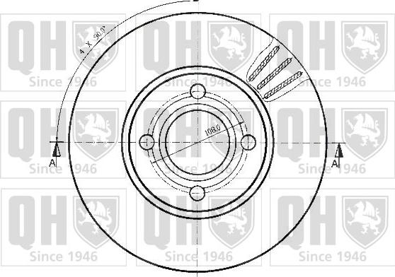 Quinton Hazell BDC3908 - Тормозной диск avtokuzovplus.com.ua