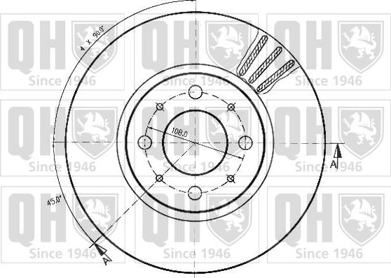 Quinton Hazell BDC3915 - Гальмівний диск autocars.com.ua