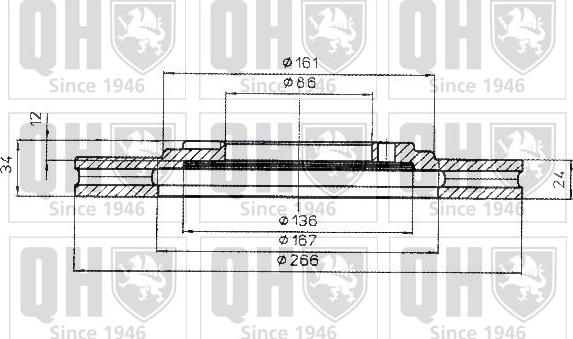 Quinton Hazell BDC3918 - Гальмівний диск autocars.com.ua