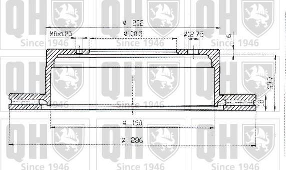 Quinton Hazell BDC3922 - Тормозной диск avtokuzovplus.com.ua