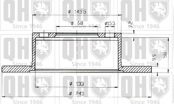 Quinton Hazell BDC3930 - Тормозной диск avtokuzovplus.com.ua