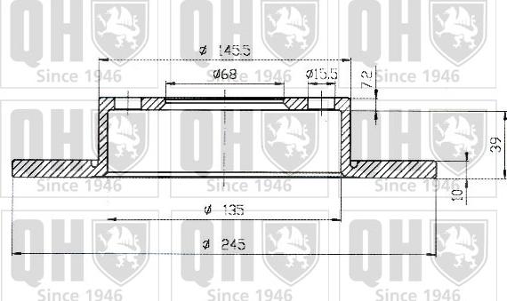 Quinton Hazell BDC3932 - Тормозной диск autodnr.net