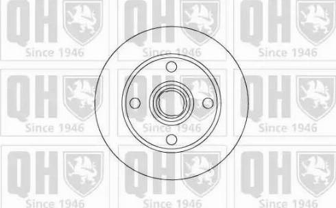 Quinton Hazell BDC4126 - Гальмівний диск autocars.com.ua