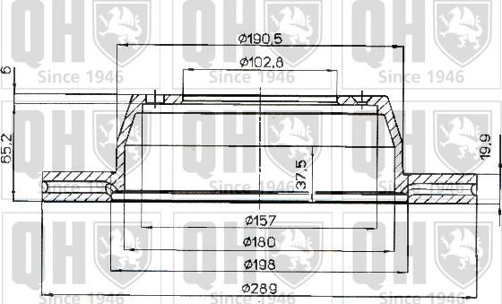 Quinton Hazell BDC4144 - Гальмівний диск autocars.com.ua