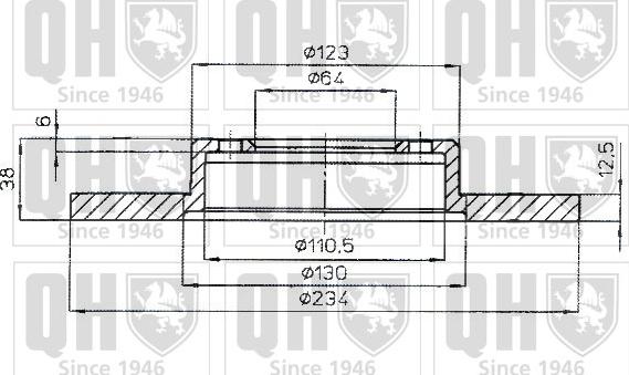 Quinton Hazell BDC4222 - Тормозной диск autodnr.net