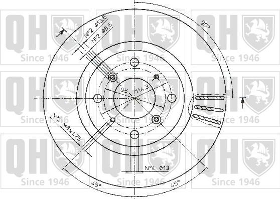 Quinton Hazell BDC4313 - Гальмівний диск autocars.com.ua