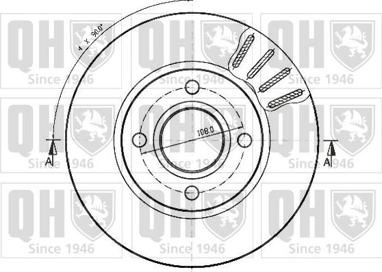 Quinton Hazell BDC4351 - Тормозной диск avtokuzovplus.com.ua