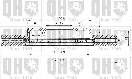 Quinton Hazell BDC4379 - Тормозной диск avtokuzovplus.com.ua