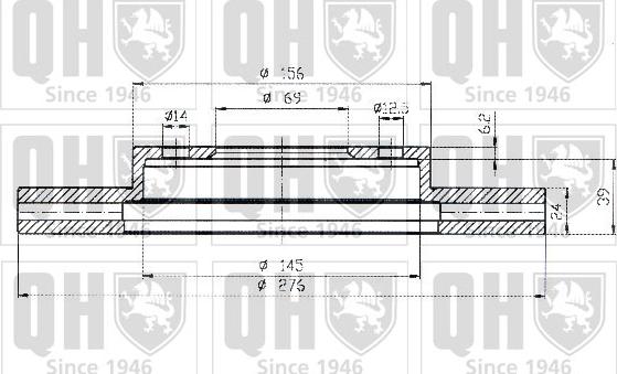 Quinton Hazell BDC4382 - Тормозной диск autodnr.net