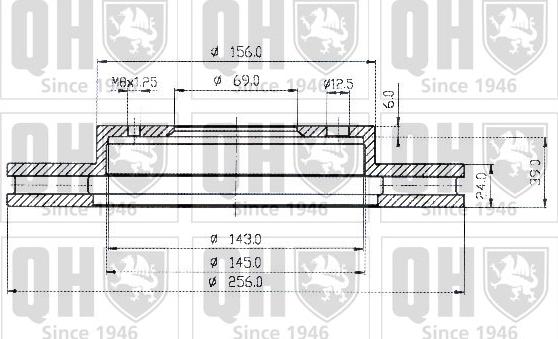 Quinton Hazell BDC4383 - Тормозной диск autodnr.net