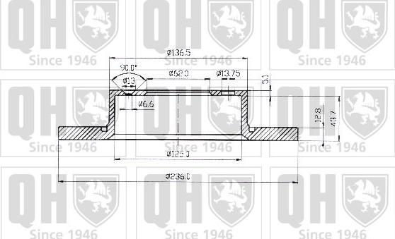 Quinton Hazell BDC4410 - Гальмівний диск autocars.com.ua