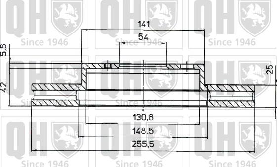 Quinton Hazell BDC4418 - Тормозной диск avtokuzovplus.com.ua