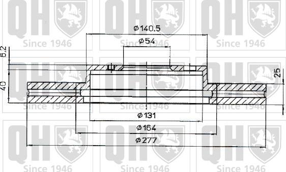 Quinton Hazell BDC4423 - Гальмівний диск autocars.com.ua