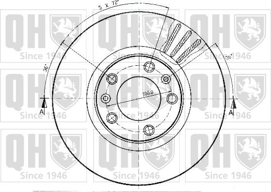 Quinton Hazell BDC4507 - Гальмівний диск autocars.com.ua