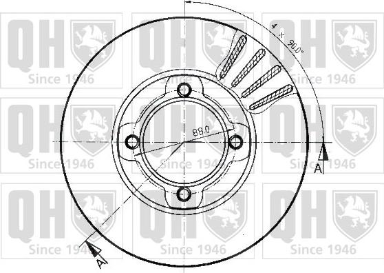 Quinton Hazell BDC4582 - Гальмівний диск autocars.com.ua