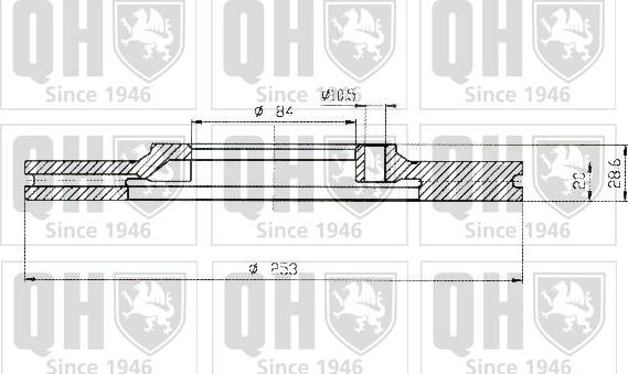 Quinton Hazell BDC4585 - Тормозной диск avtokuzovplus.com.ua