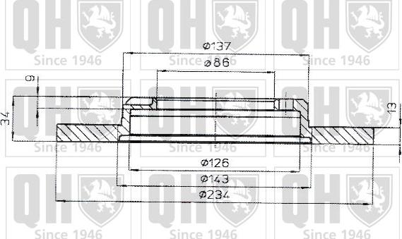 Quinton Hazell BDC4592 - Тормозной диск autodnr.net