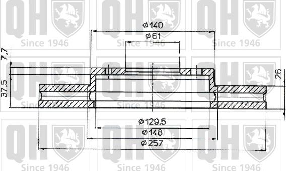 Quinton Hazell BDC4618 - Тормозной диск avtokuzovplus.com.ua