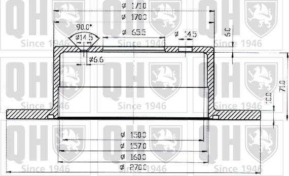 Quinton Hazell BDC4635 - Тормозной диск avtokuzovplus.com.ua