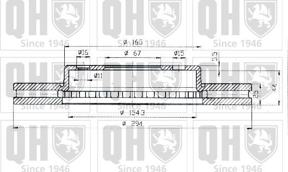 Quinton Hazell BDC4639 - Гальмівний диск autocars.com.ua