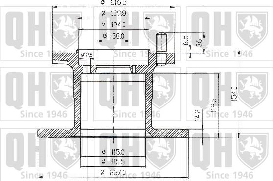 Quinton Hazell BDC4659 - Тормозной диск avtokuzovplus.com.ua