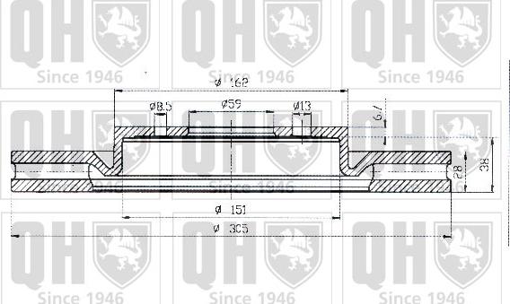 Quinton Hazell BDC4683 - Гальмівний диск autocars.com.ua