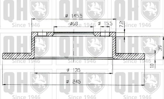 Quinton Hazell BDC4754 - Тормозной диск avtokuzovplus.com.ua