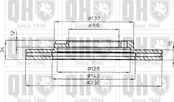 Quinton Hazell BDC4793 - Гальмівний диск autocars.com.ua