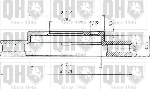 Quinton Hazell BDC4797 - Гальмівний диск autocars.com.ua