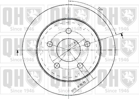 Quinton Hazell BDC4798 - Гальмівний диск autocars.com.ua