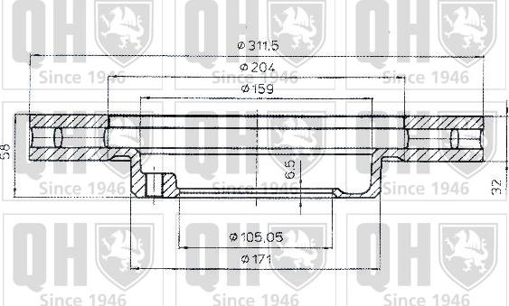 Quinton Hazell BDC4803 - Тормозной диск avtokuzovplus.com.ua