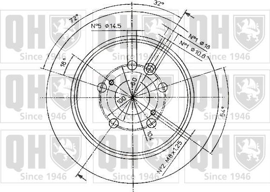 Quinton Hazell BDC4843 - Тормозной диск avtokuzovplus.com.ua