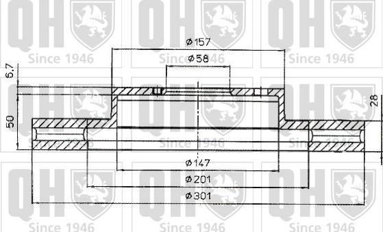 Quinton Hazell BDC4857 - Гальмівний диск autocars.com.ua