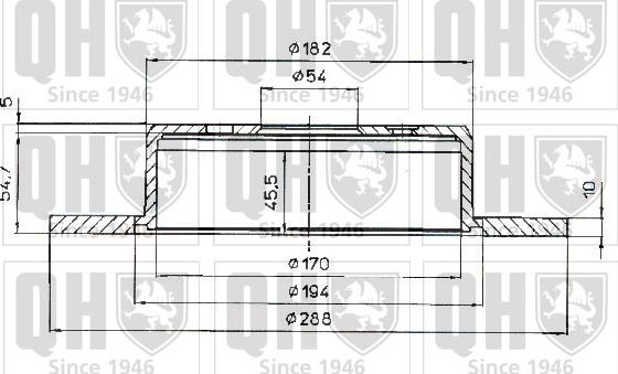 Quinton Hazell BDC4946 - Тормозной диск avtokuzovplus.com.ua