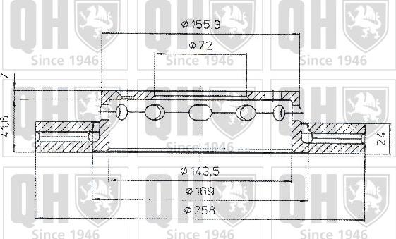 Quinton Hazell BDC5016 - Тормозной диск avtokuzovplus.com.ua