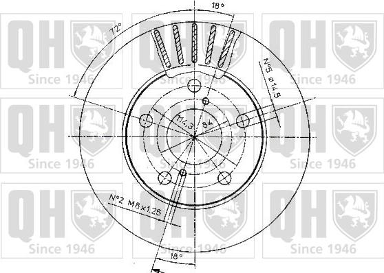 Quinton Hazell BDC5086 - Гальмівний диск autocars.com.ua