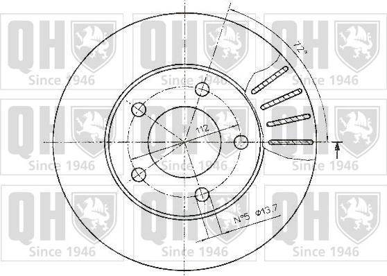 Quinton Hazell BDC5156 - Тормозной диск avtokuzovplus.com.ua