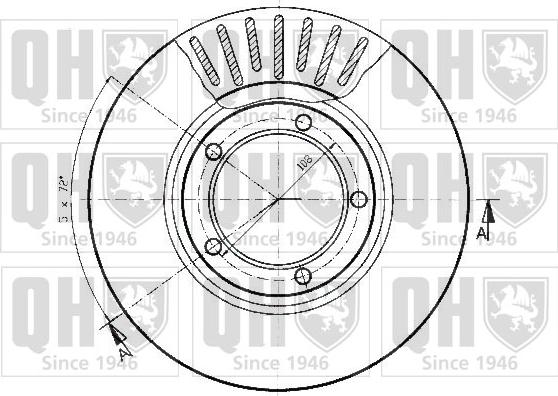 Quinton Hazell BDC5167 - Тормозной диск avtokuzovplus.com.ua