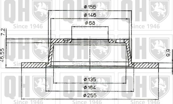 Quinton Hazell BDC5184 - Гальмівний диск autocars.com.ua