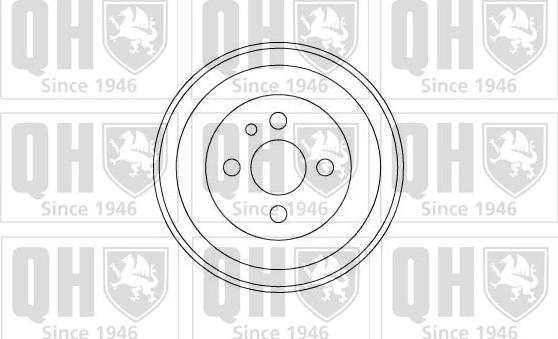 Quinton Hazell BDR151 - Гальмівний барабан autocars.com.ua