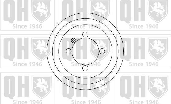 Quinton Hazell BDR212 - Гальмівний барабан autocars.com.ua