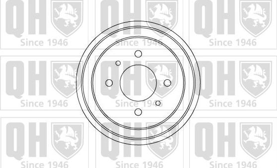 Quinton Hazell BDR287 - Гальмівний барабан autocars.com.ua